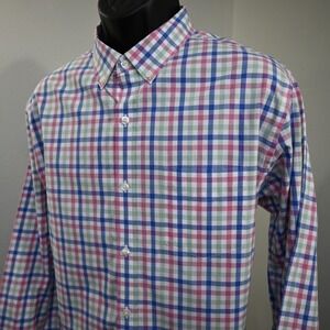 Bonobos Dress Shirt Plaid Slim Fit Long Sleeve Button Up Mens Size 2XL XXL